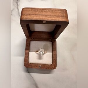 Oval Cut Moissanite & Yellow Gold Ring